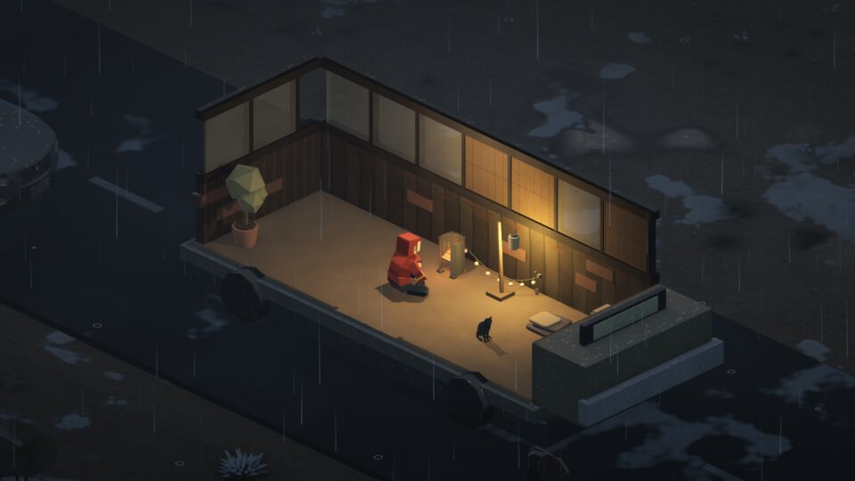 Nine Winters 버스 거처, 비 오는 저녁 · 데모 룩